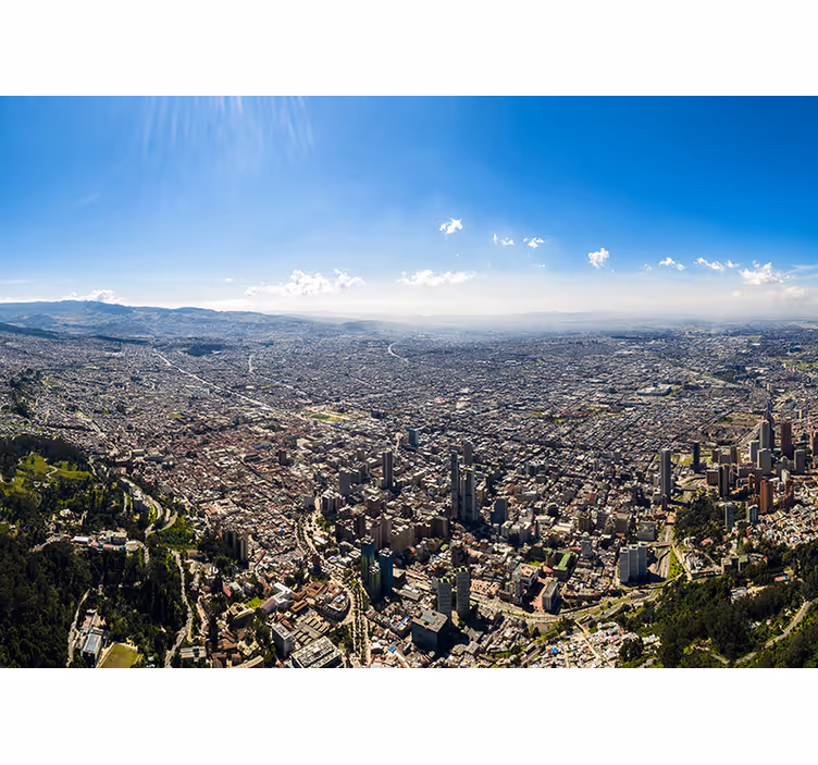 Store enrouleur chambre vues sur la ville de bogota - TenStickers