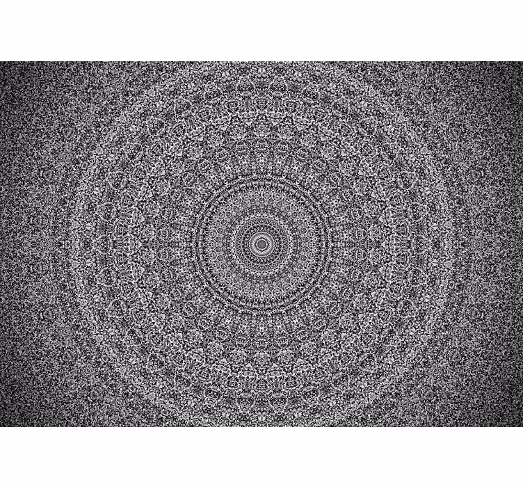 Store enrouleur chambre mandala en niveaux de gris - TenStickers
