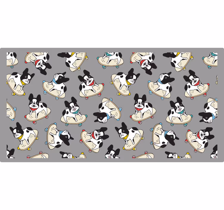 Store enrouleur gris bulldog skateboard - TenStickers