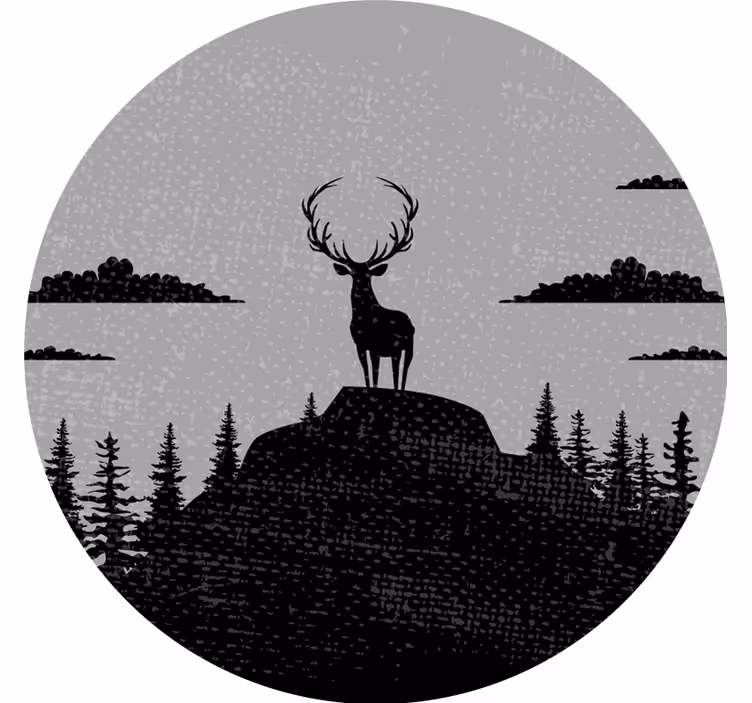 Store enrouleur gris cerf noir et gris - TenStickers