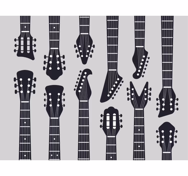 Store enrouleur gris silhouette de guitare rock - TenStickers