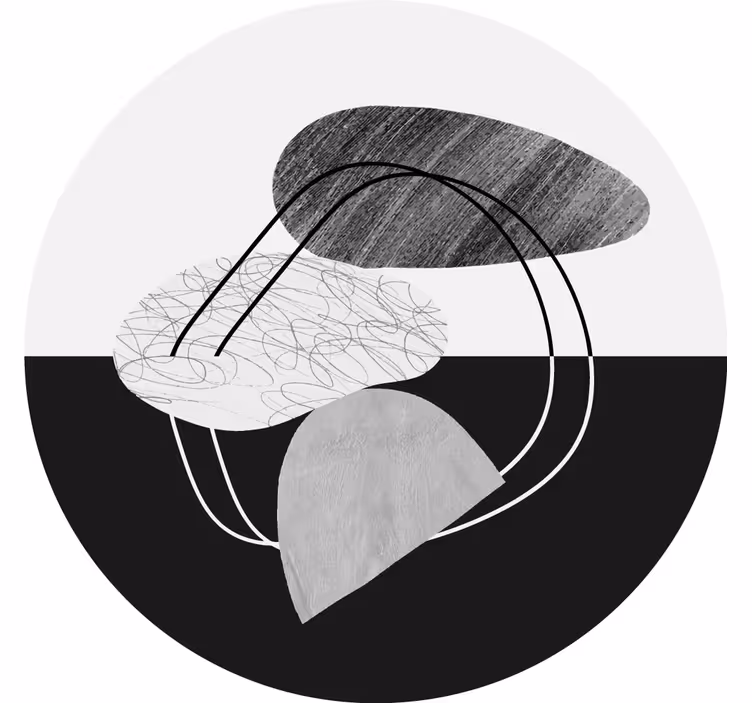 Store enrouleur gris abstraction pierre noir et blanc - TenStickers