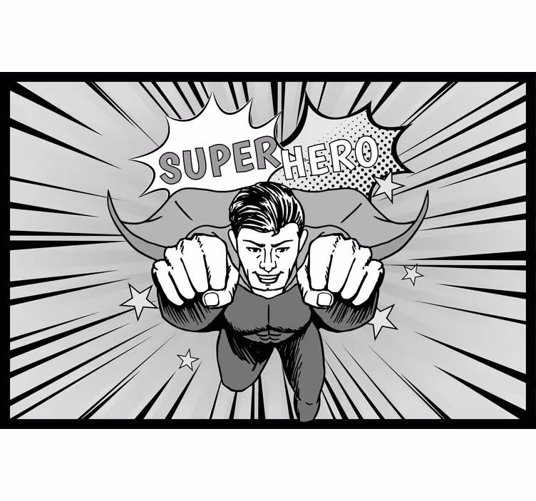 Store enrouleur gris design super-héros fantastique - TenStickers
