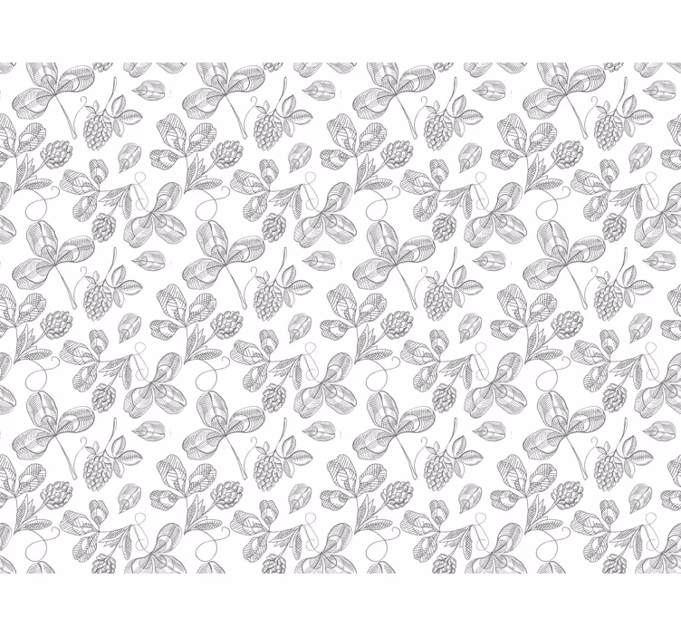 Store enrouleur gris broderie florale - TenStickers