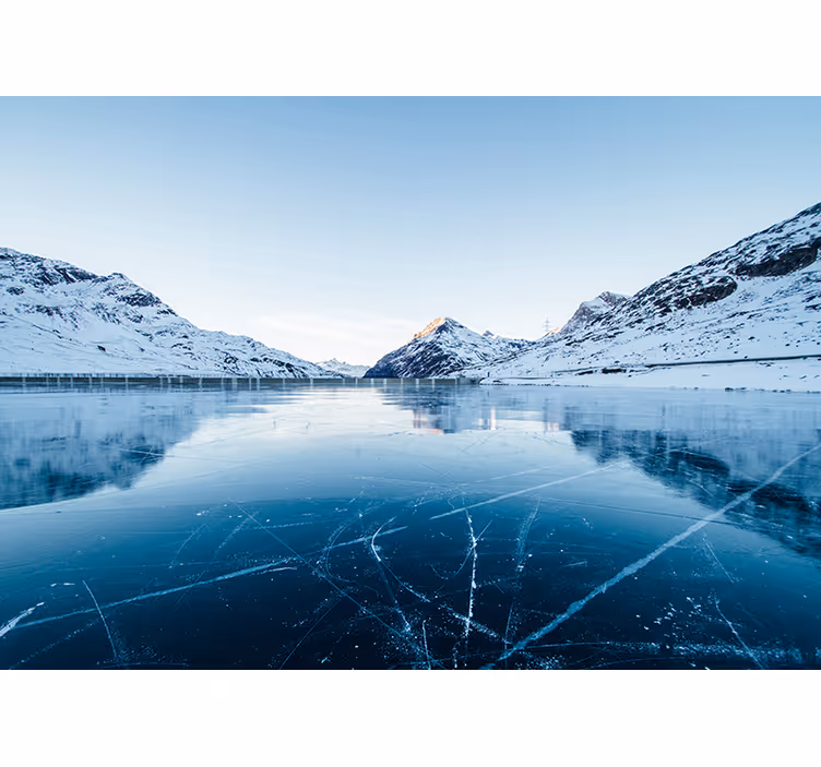Store enrouleur chambre design montagne et neige - TenStickers