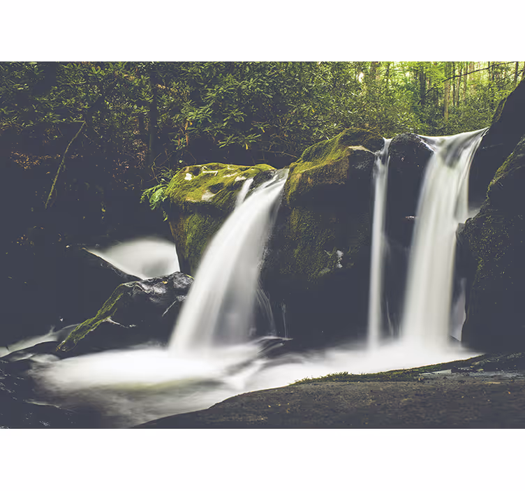 Store enrouleur chambre cascade naturelle en forêt - TenStickers