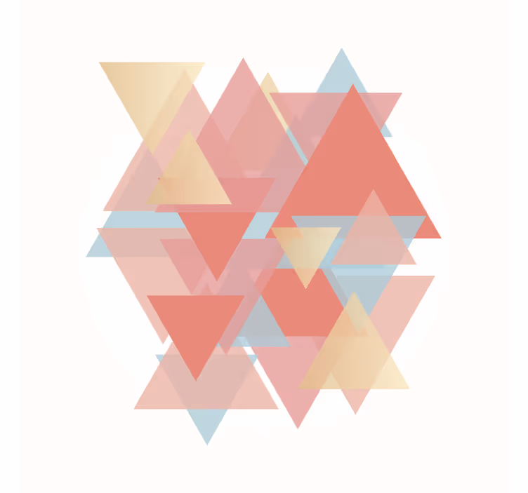 Store enrouleur bureau triangles roses et dorés - TenStickers