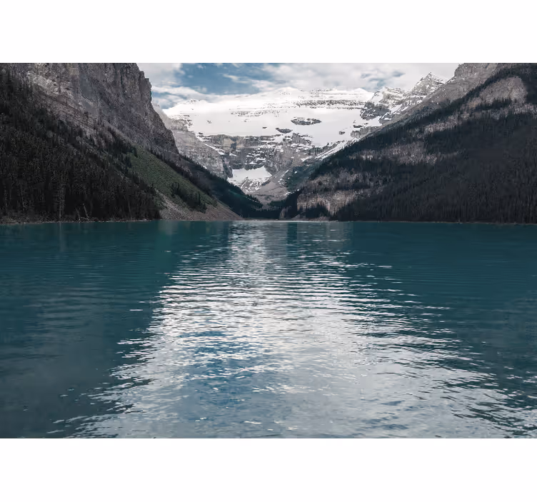 Store enrouleur bureau paysage montagne 3d rivière - TenStickers