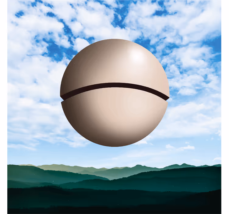 Store enrouleur bureau sphère de magritte - TenStickers