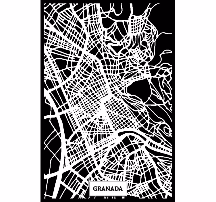 Store enrouleur bureau carte topographique grenade - TenStickers