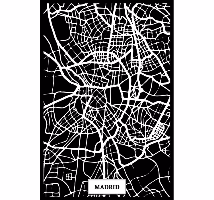 Store enrouleur bureau carte topographique madrid - TenStickers