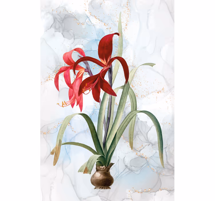 Store enrouleur bureau fleur de lys artistique - TenStickers