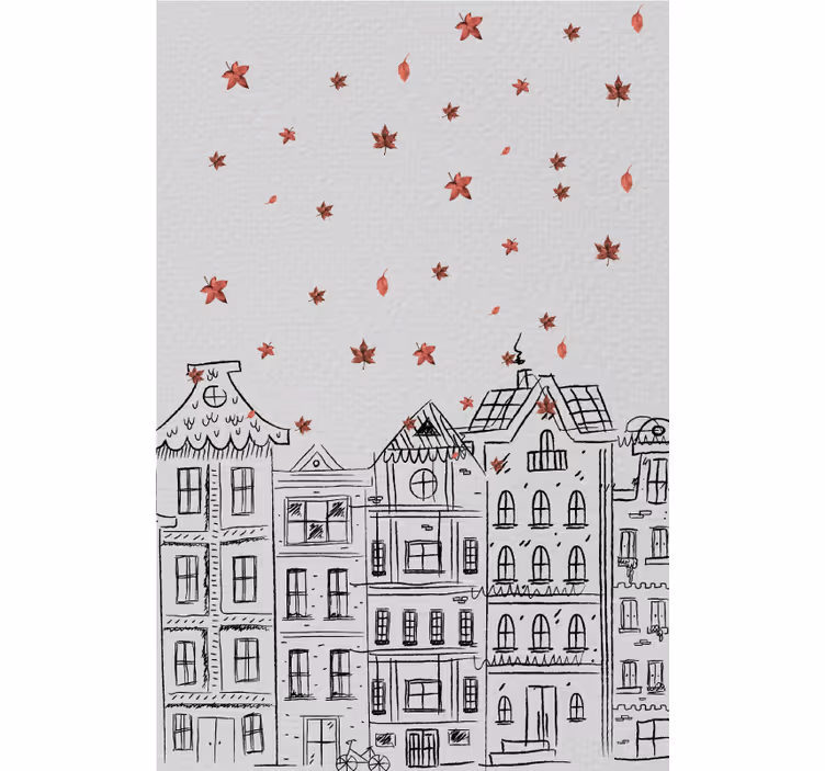 Store enrouleur bureau automne à amsterdam - TenStickers
