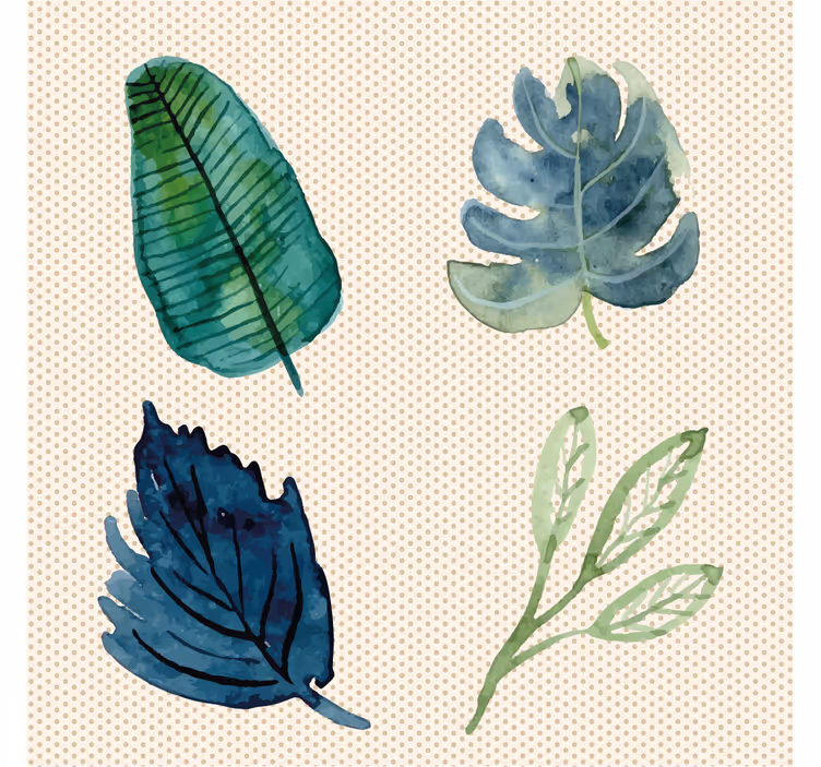 Store enrouleur bureau feuilles tropicales - TenStickers