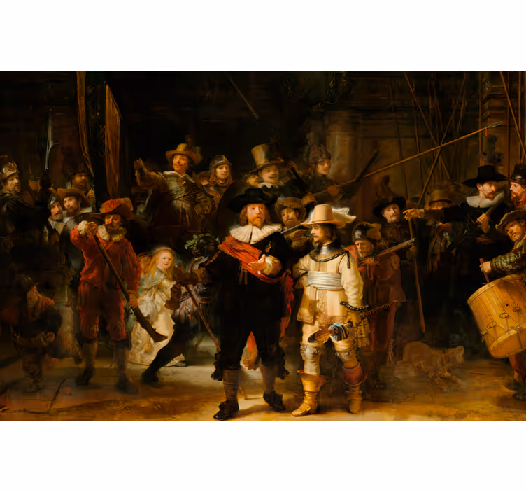 Store enrouleur bureau veille de nuit de rembrandt - TenStickers