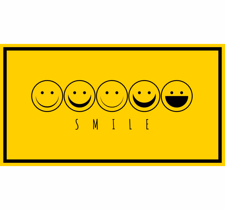 Store enrouleur chambre émoticon sourire jaune - TenStickers