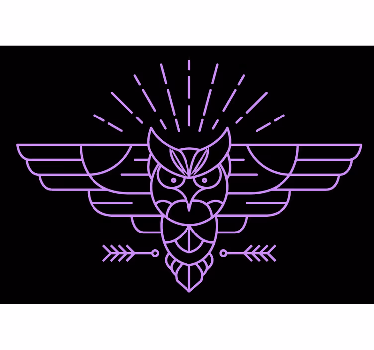 Store enrouleur chambre forme hibou violet - TenStickers