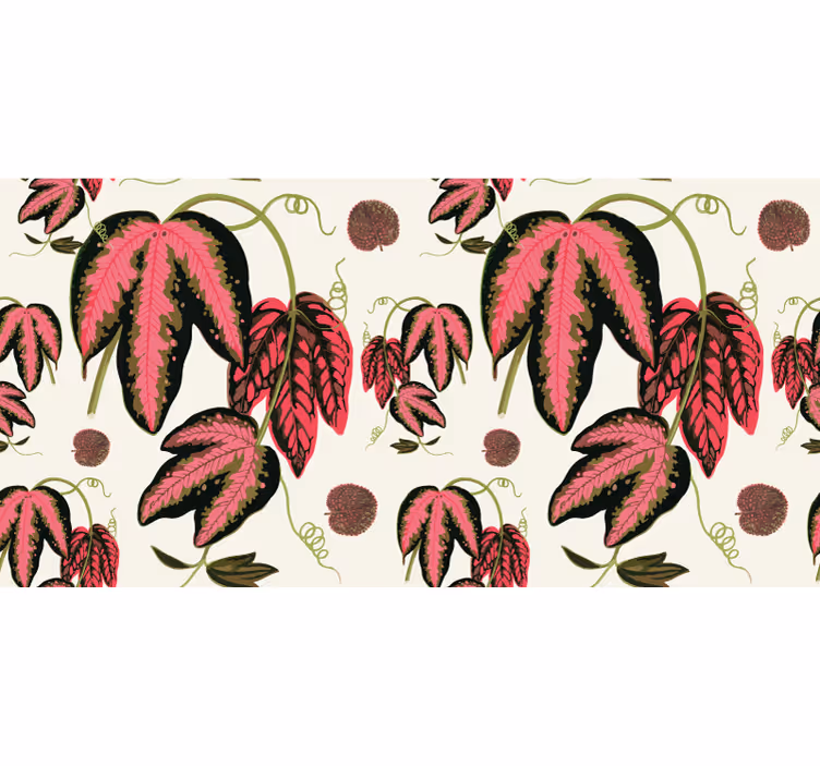 Store enrouleur chambre feuilles de maranta rouges - TenStickers