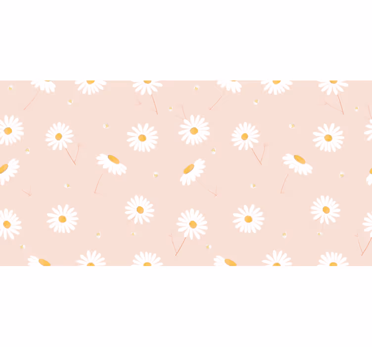 Store enrouleur chambre fleurs marguerites nordiques - TenStickers