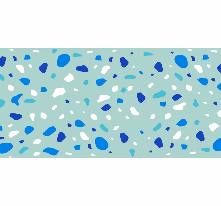 Store enrouleur chambre tons bleus terrazzo - TenStickers