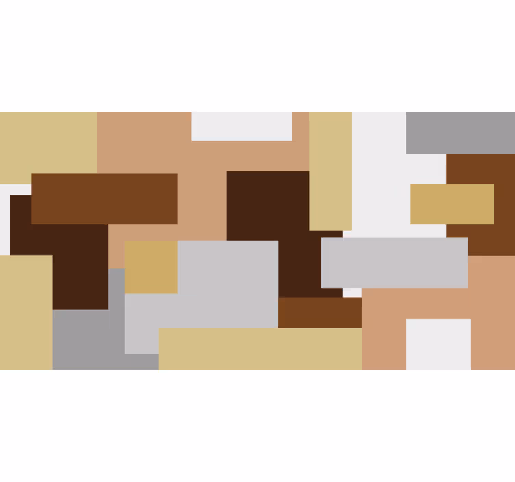 Store enrouleur chambre carrés beige nordique - TenStickers