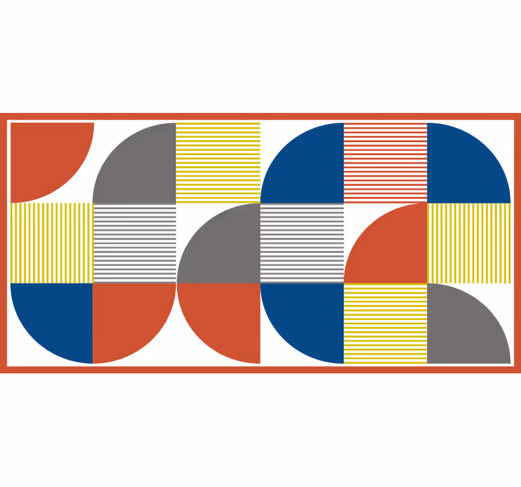Store enrouleur chambre demi-cercles nordiques - TenStickers
