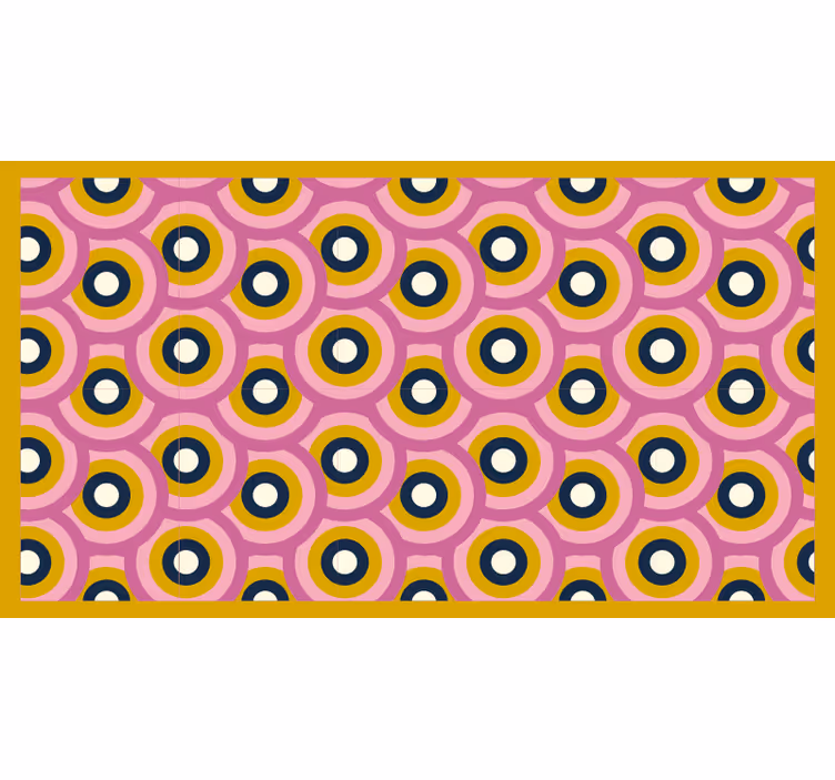 Store enrouleur chambre cercles orange années 70 - TenStickers