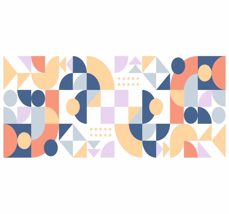 Store enrouleur chambre formes cercles années 70 - TenStickers