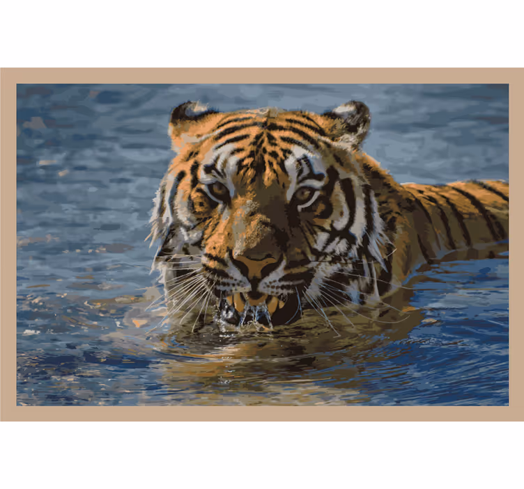 Store enrouleur chambre tigre nageant - TenStickers