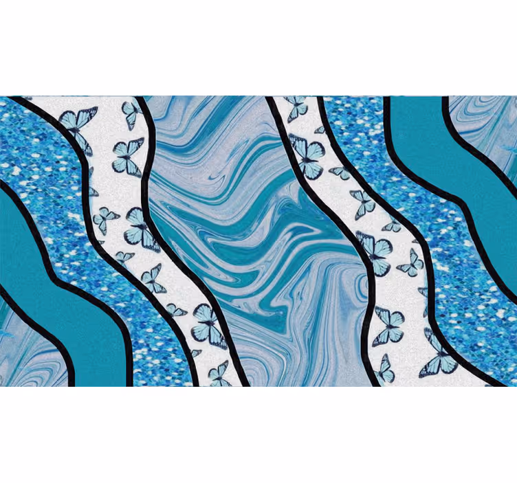 Store enrouleur chambre rayures texturées bleues - TenStickers