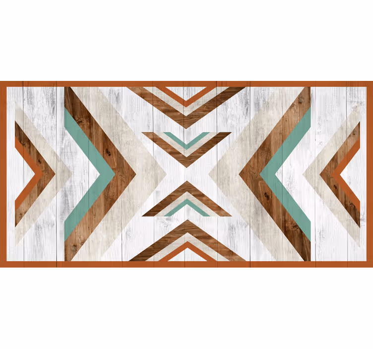 Store enrouleur chambre bois boho aztec - TenStickers