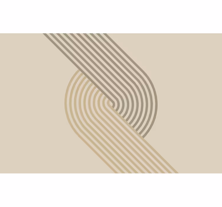 Store enrouleur chambre tapis vinyle lignes beiges - TenStickers