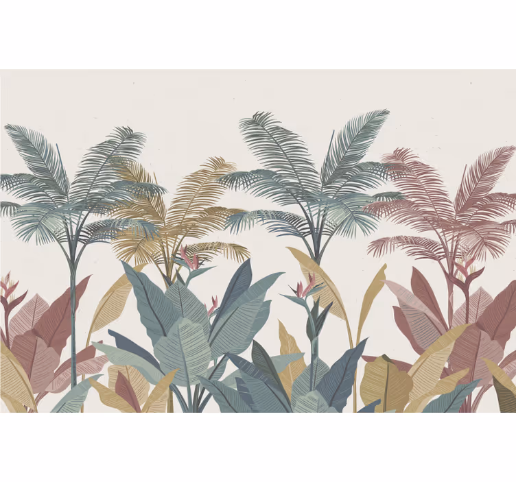 Store enrouleur chambre plantes tropicales terracotta - TenStickers