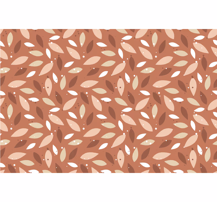 Store enrouleur chambre motif feuilles terracotta - TenStickers