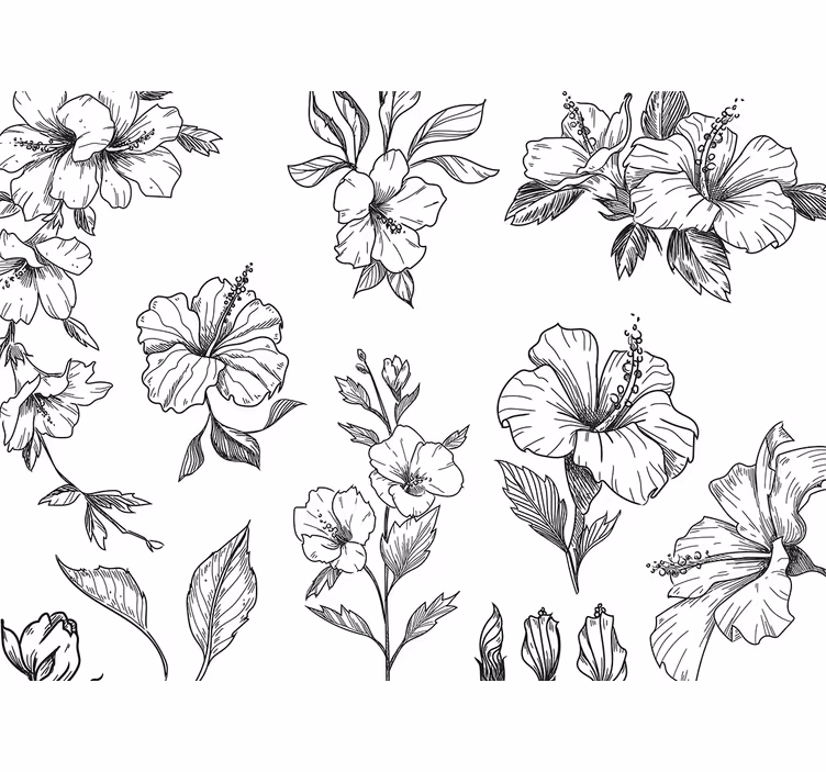 Store enrouleur chambre dessin de fleurs - TenStickers