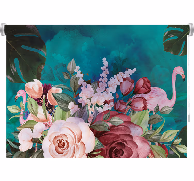 Store enrouleur chambre fleurs bohémiennes - TenStickers