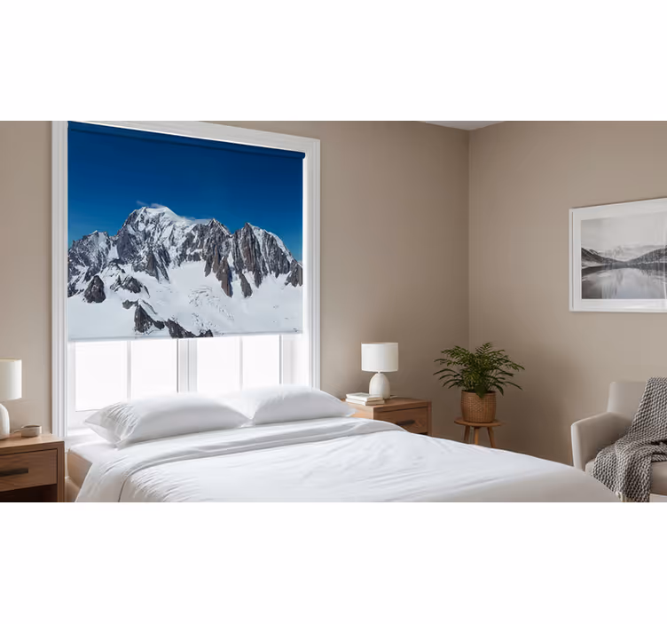 Store enrouleur chambre paysage du mont-blanc - TenStickers