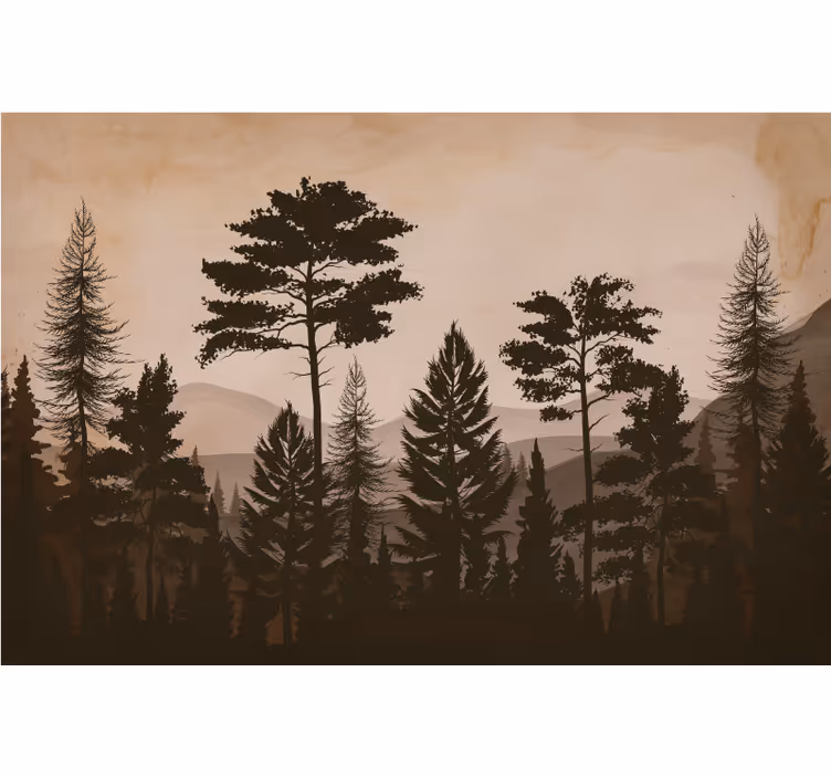 Store enrouleur chambre forêt colorée chaleureuse scandinave - TenStickers