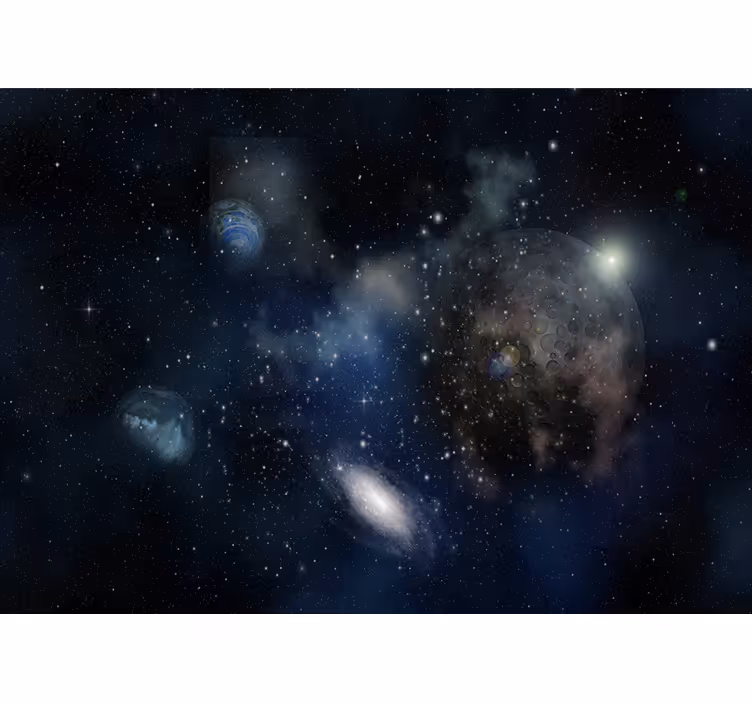 Store enrouleur chambre vue magnifique de l'espace - TenStickers