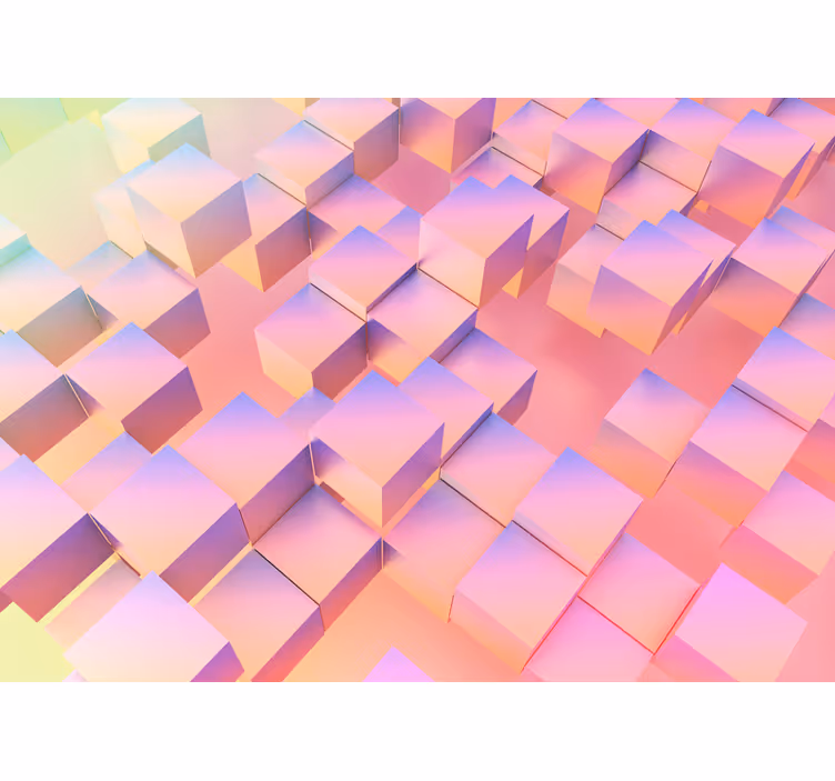 Store enrouleur chambre motif géométrique 3d coloré - TenStickers
