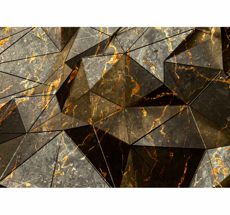 Store enrouleur chambre triangles marbrés colorés - TenStickers