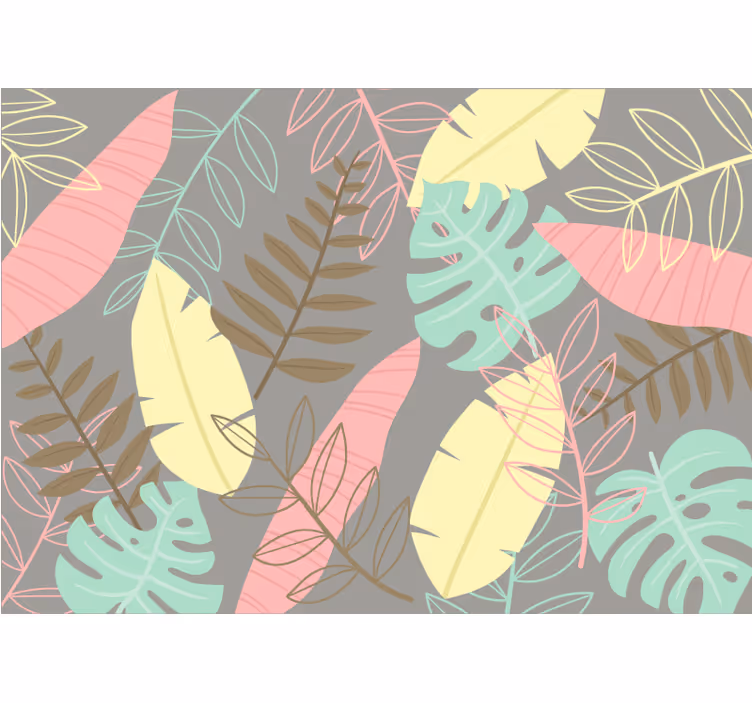 Store enrouleur chambre style nordique abstrait tropical - TenStickers