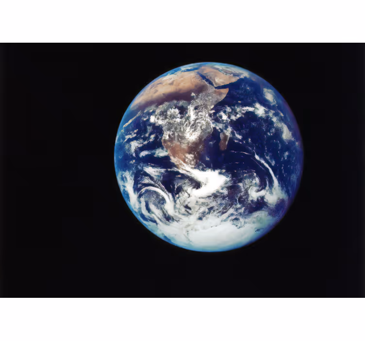 Store enrouleur chambre vue de la terre depuis l'espace - TenStickers