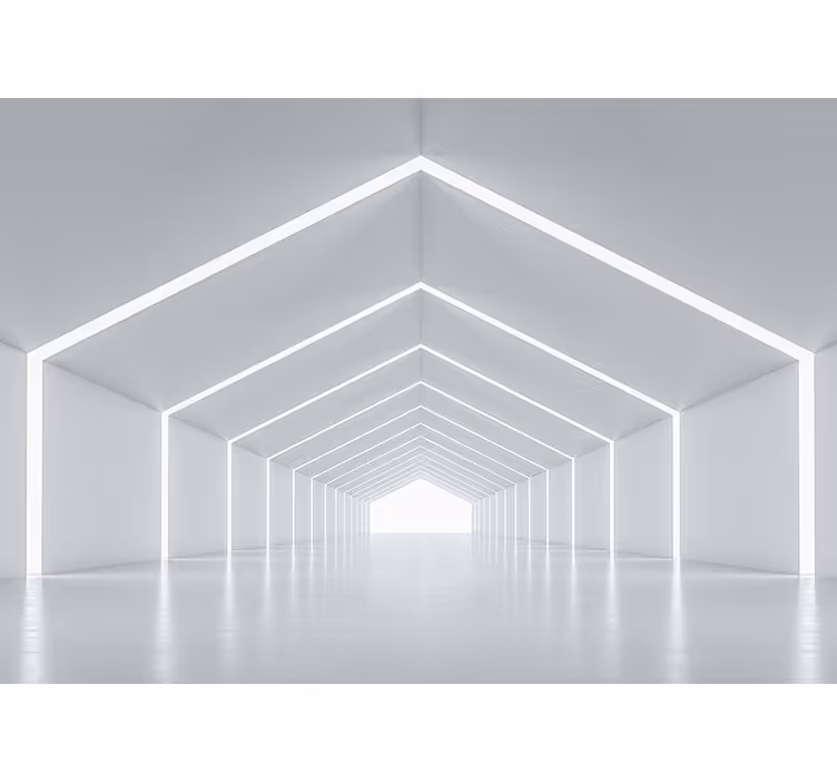 Store enrouleur blanc motifs 3d lumineux avec miroirs - TenStickers