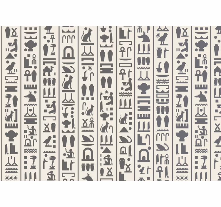Store enrouleur blanc hiéroglyphes - TenStickers