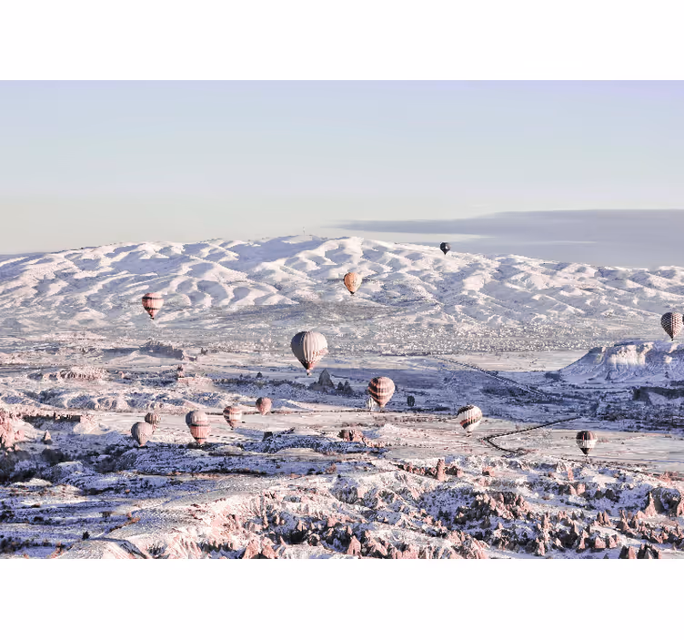 Store enrouleur blanc ambiance hivernale - TenStickers