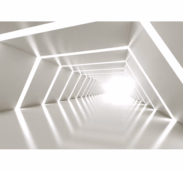 Store enrouleur blanc motif géométrique cave - TenStickers
