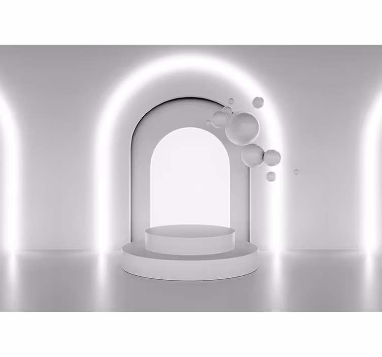 Store enrouleur blanc illusion 3d balle blanche - TenStickers
