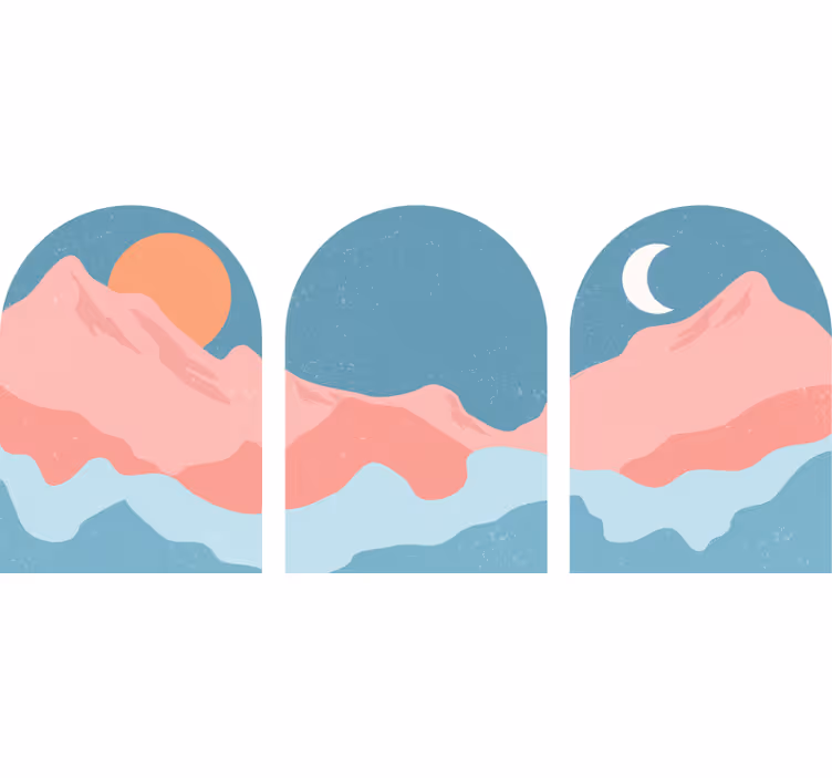 Store enrouleur bureau vue sur la montagne - TenStickers