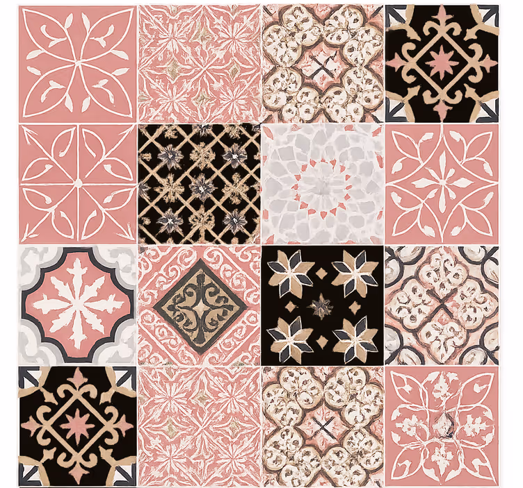 Store enrouleur bureau ciment rose - TenStickers